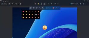Snipping Tool gets a new emoji picker, QR code scanner, and HDR screenshot color corrector Emoji basket of Snipping Tool.
