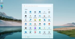 Grid layout of All apps