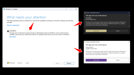 windows 11 upgrade block startallback explorer patcher