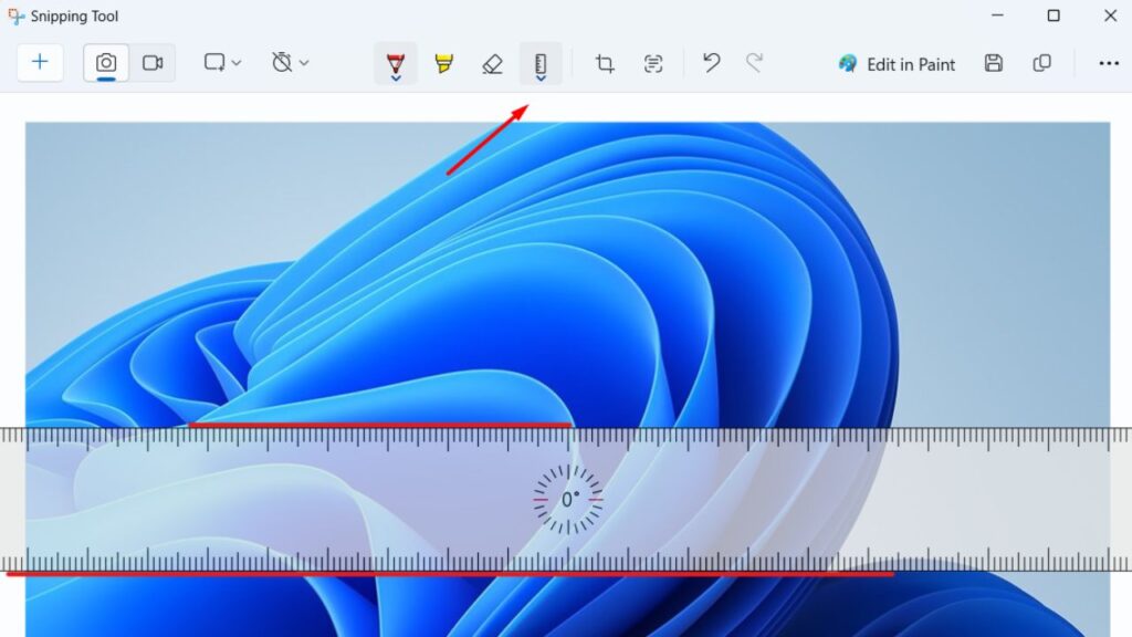 Microsoft Restored Missing Ruler in Windows 11 Snipping Tool
