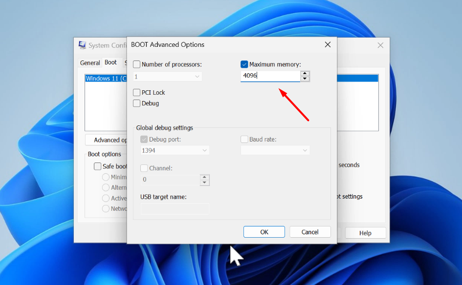 System configuration maximum memory