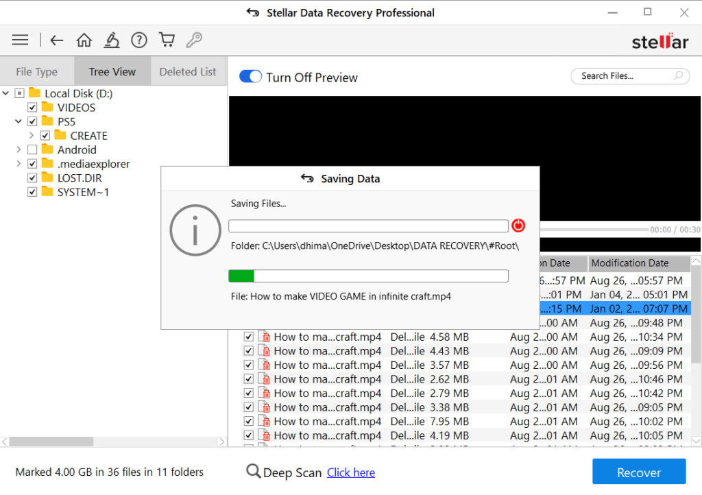 stellar data recovery - saving data