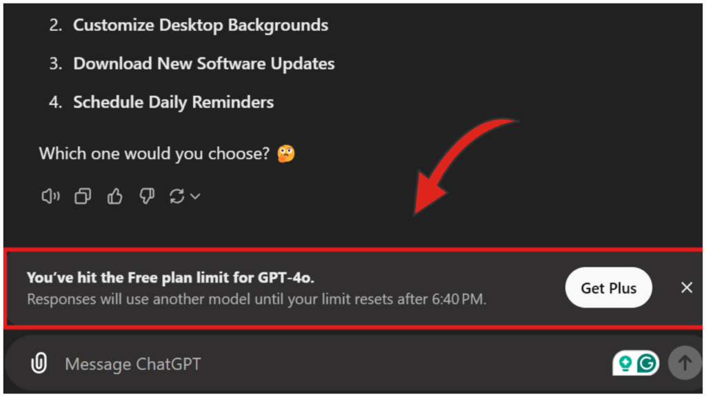 Deal with ChatGPT 'You've Hit the Free Plan Limit for GPT-4' Error